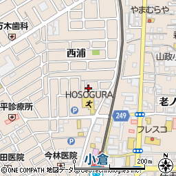 京都府宇治市小倉町西浦53-8周辺の地図