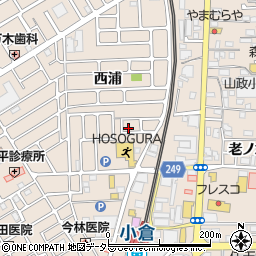 京都府宇治市小倉町西浦53-9周辺の地図