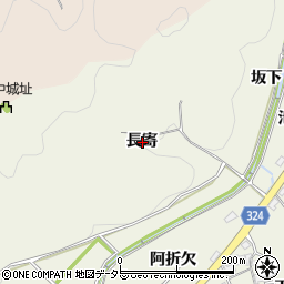 愛知県岡崎市羽栗町長寄周辺の地図