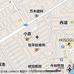 京都府宇治市小倉町西浦96-3周辺の地図