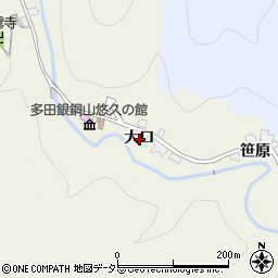 兵庫県川辺郡猪名川町銀山大口周辺の地図