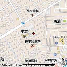 京都府宇治市小倉町西浦96-28周辺の地図