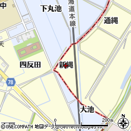 愛知県幸田町（額田郡）坂崎（新縄）周辺の地図