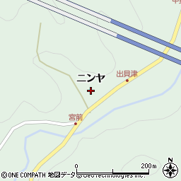 愛知県岡崎市鳥川町ニンヤ周辺の地図
