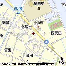 愛知県岡崎市福岡町北居土52周辺の地図