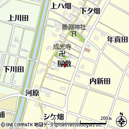 愛知県岡崎市福岡町屋敷周辺の地図