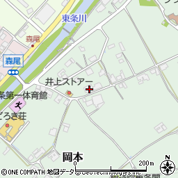 兵庫県加東市岡本308周辺の地図