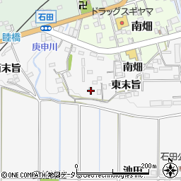 愛知県新城市石田東末旨26-2周辺の地図