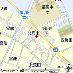 愛知県岡崎市福岡町北居土42周辺の地図