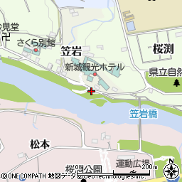 愛知県新城市笠岩周辺の地図