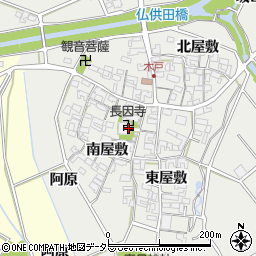長因寺周辺の地図