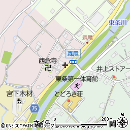 兵庫県加東市森尾19-6周辺の地図