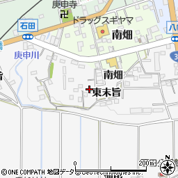 愛知県新城市石田東末旨19-9周辺の地図