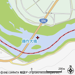 備作大橋周辺の地図