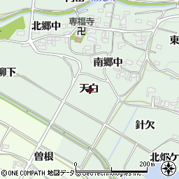 愛知県額田郡幸田町長嶺天白周辺の地図
