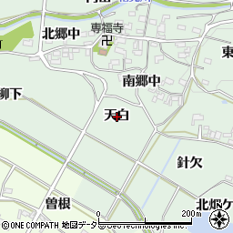 愛知県幸田町（額田郡）長嶺（天白）周辺の地図