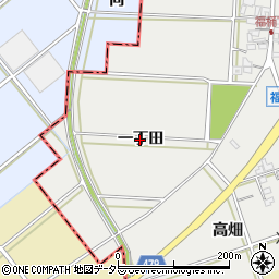 愛知県岡崎市福桶町（一丁田）周辺の地図