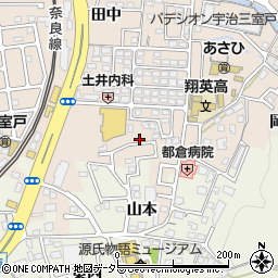 京都府宇治市莵道大垣内周辺の地図