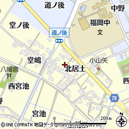 愛知県岡崎市福岡町北居土20周辺の地図