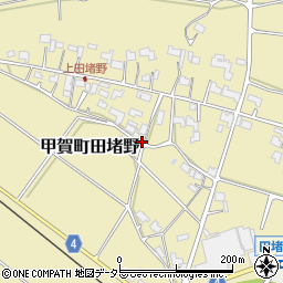 滋賀県甲賀市甲賀町田堵野周辺の地図