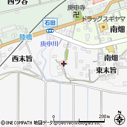 愛知県新城市石田東末旨28-2周辺の地図