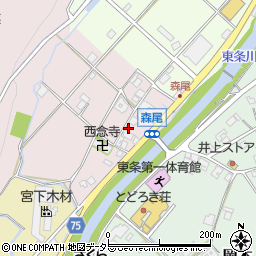 兵庫県加東市森尾26周辺の地図