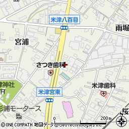 愛知県西尾市米津町周辺の地図