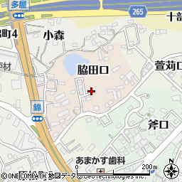 愛知県常滑市脇田口周辺の地図