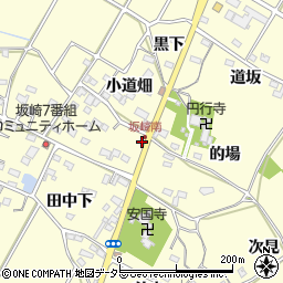 愛知県額田郡幸田町坂崎小道周辺の地図