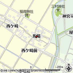 愛知県額田郡幸田町坂崎馬場周辺の地図