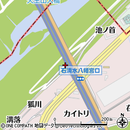 京都府八幡市八幡八萩周辺の地図