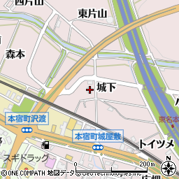 愛知県岡崎市本宿町城下62周辺の地図