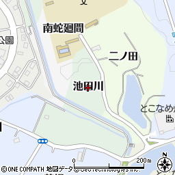 愛知県常滑市池田川周辺の地図