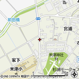 愛知県西尾市米津町朝鮮周辺の地図