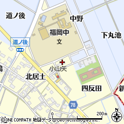 愛知県岡崎市福岡町（井杭）周辺の地図