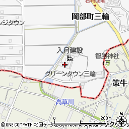 株式会社入月建設　岡部工場周辺の地図