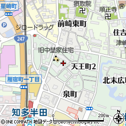 愛知県半田市天王町周辺の地図
