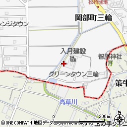 静岡県藤枝市岡部町三輪1250周辺の地図