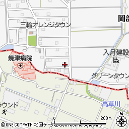 静岡県藤枝市岡部町三輪1372-23周辺の地図