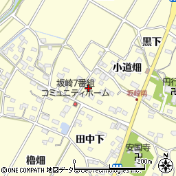 愛知県額田郡幸田町坂崎小道40周辺の地図