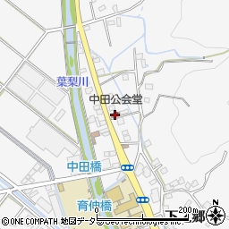 中田公会堂周辺の地図