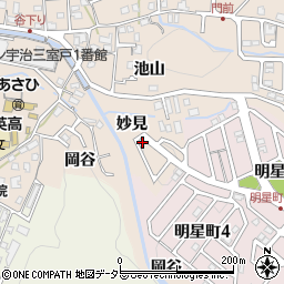 京都府宇治市莵道妙見周辺の地図