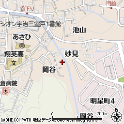 京都府宇治市莵道妙見4-13周辺の地図