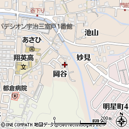 京都府宇治市莵道妙見3周辺の地図