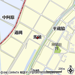 愛知県額田郡幸田町坂崎馬頭周辺の地図