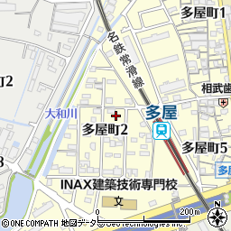 愛知県常滑市多屋町周辺の地図