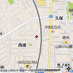 京都府宇治市小倉町西浦7-19周辺の地図