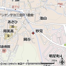 京都府宇治市莵道妙見4-10周辺の地図