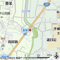 愛知県新城市豊栄沢渡り周辺の地図