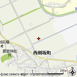 兵庫県加西市西剣坂町周辺の地図